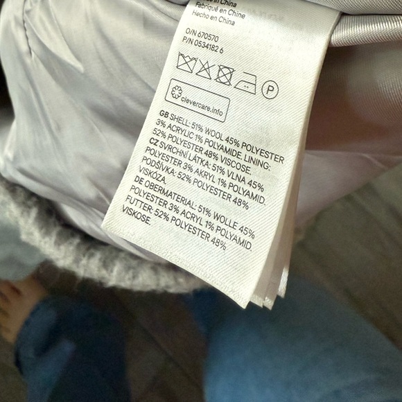 H&M|Oversized longline wool coat in faux mohair,moto zip•••Size 10,Classic style - Picture 12 of 15